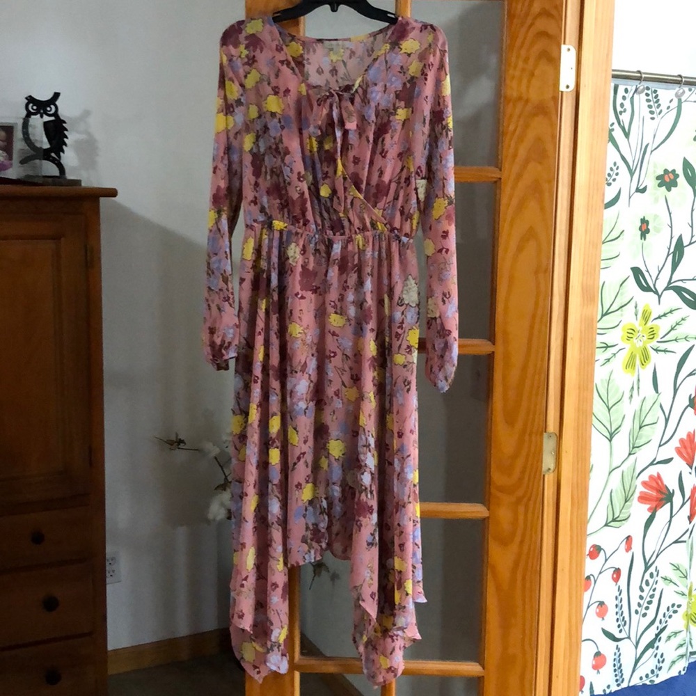 Wonderly - Size L - Floral Print Dress